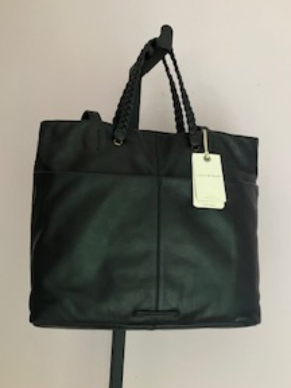NWT Lucky Brand 2-in-1 Genuine Leather Black Tote